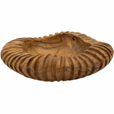 Coupe ronde en teck Geris 29×7 cm