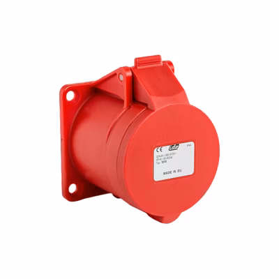 Prise Femelle Droite Triphasé 32a 3p+t 380v – 4 Broches – étanche Ip44 – Ide