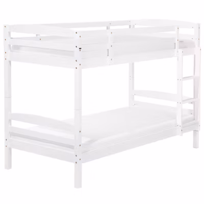 Lit superposé Bois de pin REGAT 90 x 200 cm Blanc