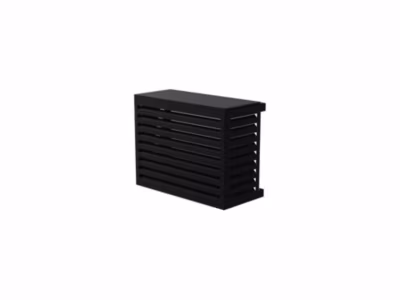 Cache Clim et PAC  Structure Aluminium  Couleur Noir Taille M  H 86  L 109  P 52   67 cm + 15 cm réglable