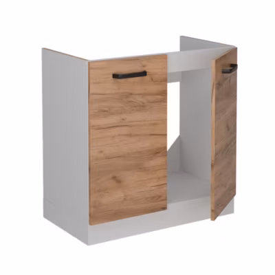 Vicco Meuble bas sous-évier Chêne de force doré 80cm sans PT