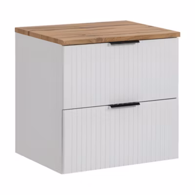 Ensemble de salle de bain NOXERA 60 cm  Blanc mat et chene wotan