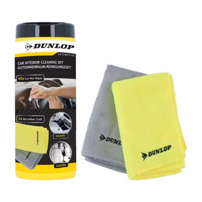 DUNLOP Chiffon Microfibre 35x40cm 300gsm – Nettoyage Humide & Sec, Lavable & Réutilisable, Haute Absorption, Entretien Auto