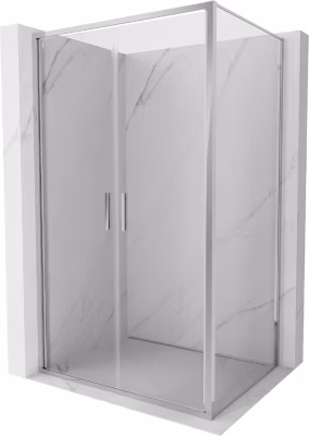 Mexen Exo cabine de douche pivotante 120 x 110 cm, transparent, chrome – 814-120-110-01-00