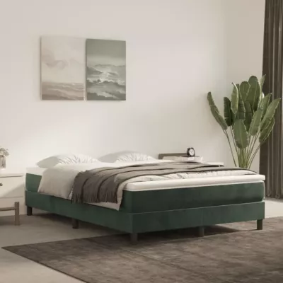 347791 vidaXL Matelas de lit à ressorts ensachés Vert foncé 140×190 cm epaisseur 20 cm