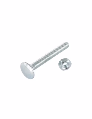 Boulon (vendu avec Ecrou) TRCC JAPY tête ronde collet carré M12X120 Filetage total Acier zingué – 1 pièce