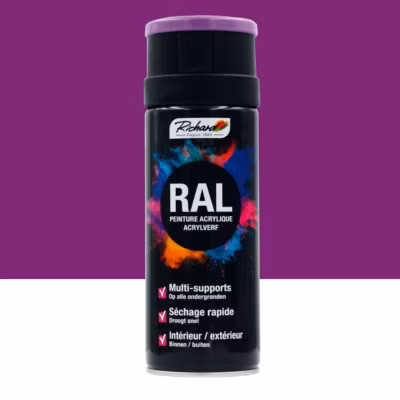 Aérosol professionnelle RAL multi-supports Richard 4005 Lilas