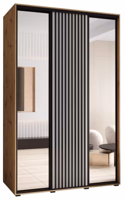 Armoire Sapporo 2 a portes coulissantes H. 205,2 x L. 160 x P. 45 3 portes