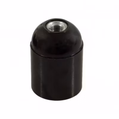 Douille Noire E27 noire Bakélite à Chemise Lisse  Style Rétro et Qualité Moderne