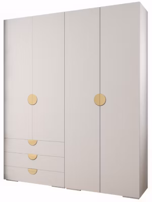 Garde-robe Inova 4 porte battante 236,7/200/47 4 Portes (blanc)