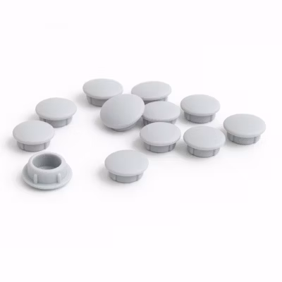 Cache vis gris clair diamètre 6mm – Lot de 10