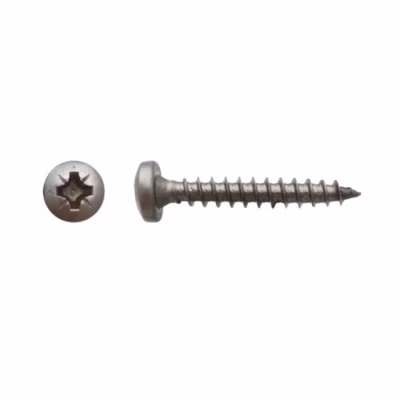 100 Vis Bois Tête Cylindrique Pozidriv 5 x 20 mm – Inox A2 – D-Work