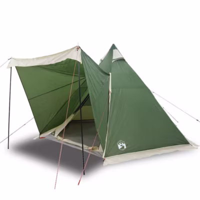 Tente familiale tipi 6 personnes vert imperméable vidaXL