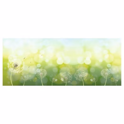 Brise vue imprimé DANDELION xxl, H.2 x L.5 m, 100% occultant, Made in France par Scenolia + kit de fixation offert