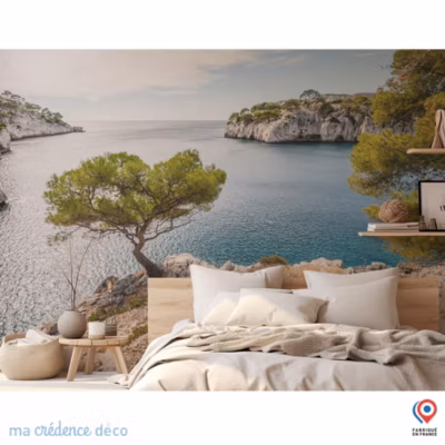 Papier peint Cassis, calanque – Intissé – 400 cm – 280 cm – MaCrédenceDéco