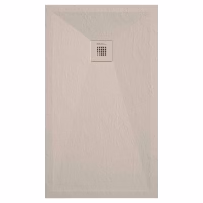 Receveur de douche crème ardoise Stone Plus, grille de couleur – 140 x 80 cm
