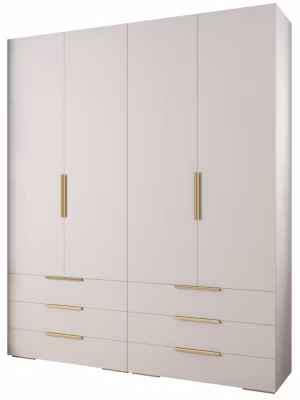 Garde-robe Inova 1 porte battante 236,7/200/47 4 Portes (blanc)