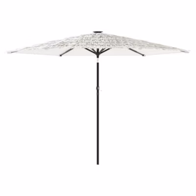 Parasol de jardin avec mât en acier blanc 288x288x225 cm vidaXL