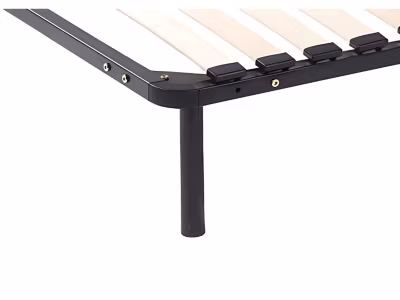 Lot de 4 pieds cylindriques pour cadre à lattes – Noirs – BOLGARE