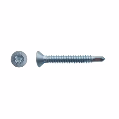 250 Vis Autoperceuses Tête Fraisée Torx 5.5 x 45 mm – Zingué blanc – D-Work