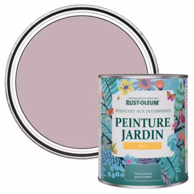 Peinture Rose pour Jardin et terrasse, Finition Mate – RUST-OLEUM – Lumière Tamisée 750ml