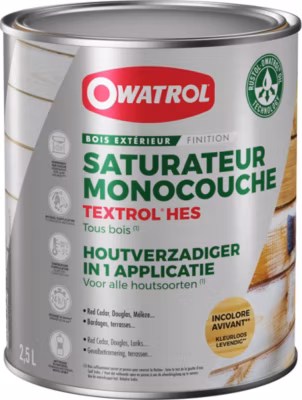 Saturateur monocouche Owatrol TEXTROL HES Incolore (ow20) 2.5 litres