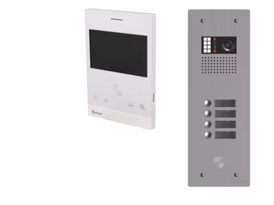 Kit visiophone collectif avec 4 écrans 1 rangée GOLMAR G2+