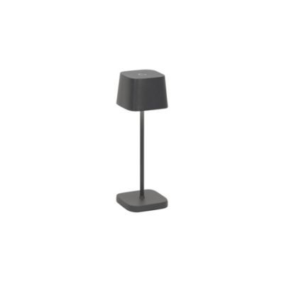 Zafferano OFELIA PRO MICRO LED lampe de table Gris foncé rechargeable et dimmable