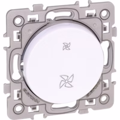 INTERRUPTEUR POUR  VMC 2 VITESSE BLANC SQUARE EUROHM