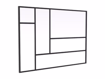 Verrière atelier design en aluminium thermolaqué 180×130 cm – Noir – ARTENA