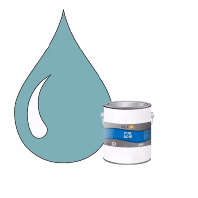 Peinture extérieure bois – Résistante aux intempéries POK BOIS – 1L – RAL 6034 – Turquoise Pastel – Clic & Pok