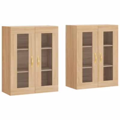 Armoires murales 2 pcs chêne sonoma bois d&rsquo;ingénierie vidaXL