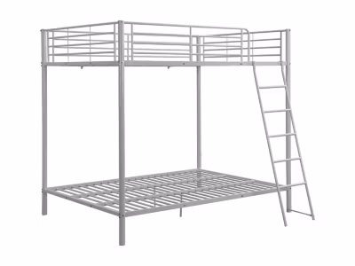 Lits superposés 2 x 140 x 190 cm – Argent – GEMINI III