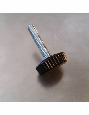 Vis bouton de serrage Nylon Noir M6X12 Diamètre de tête: 20 – 1 pièce