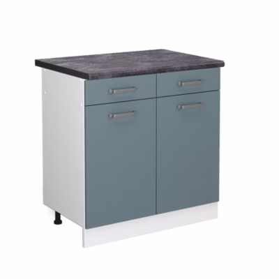 Vicco Meuble cuisine Bleu-gris 80cm , PT Anthracite