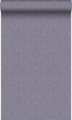 Origin Wallcoverings papier peint ornement violet et gris 53 cm x 10.05 m
