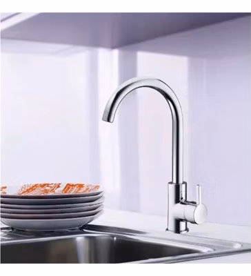 Robinet mitigeur d&rsquo;evier de cuisine a bec haut mobile chrome economiseur d&rsquo;eau et anticalcaire