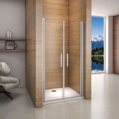Porte De Douche Battante 95x187cm Porte De Douche Installation En Niche Ouverte Vers L&rsquo;intérieur Ou L&rsquo;extérieur