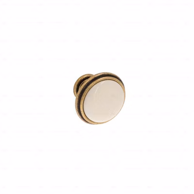 Boutons pour meubles en zamac et Porcelaine Diamètre 35 Florence antique