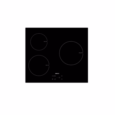 Table de cuisson induction 58cm 7250w 3 feux noir Beko HII63401MT