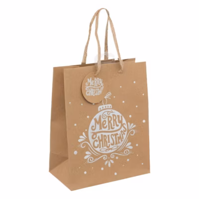 Sac cadeau holographique petite taille kraft – Atmosphera
