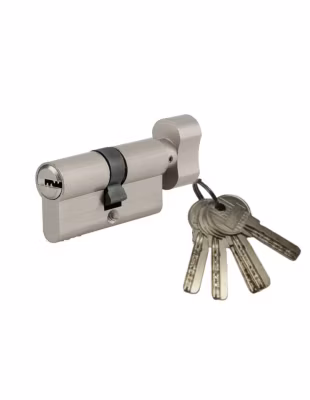 Cylindre de serrure à bouton 5G, 30Bx40mm, nickel, anti-arrachement, 5 clés – SP