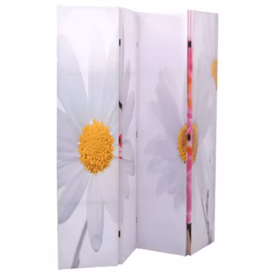 Cloison de séparation pliable 160 x 170 cm Fleur vidaXL