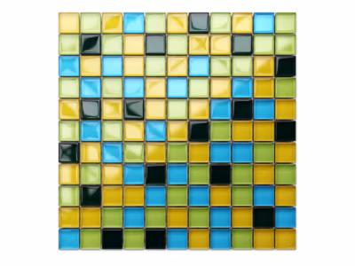 Mosaïque en verre sur filet pour salle de bain ou cuisine 30 cm x 30 cm – Lemon tree