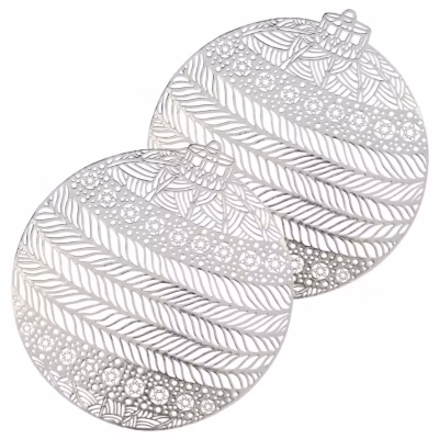 Lot de 2 sets de table boule de Noël