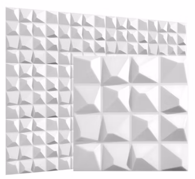 Panneaux de plafond et panneaux muraux Decoratif 3D Kristal Blanc  8m² / 32pièces