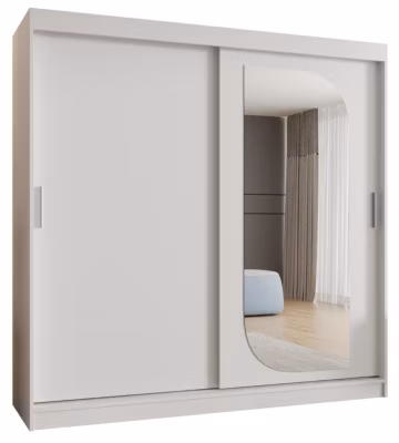 Armoire LUCY à portes coulissantes H. 200 x L. 200 x P. 62, 2 portes