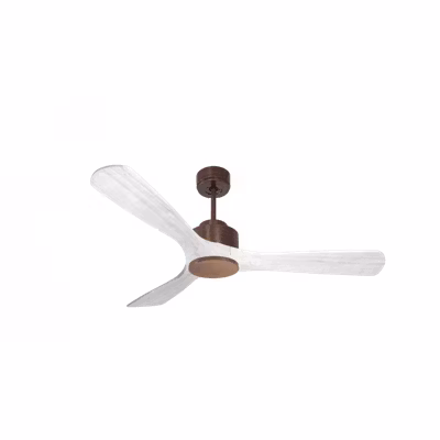 Modulo de KlassFan – Super destratificateur et ventilateur DC 132 cm Marron pales bois blanc sans Lumière  25 à 40 m²