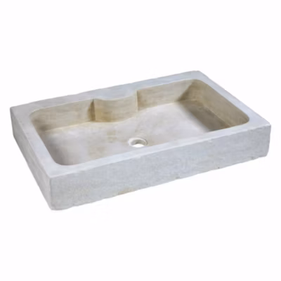 Evier à poser 1 bac pierre naturelle Atlas Beige 90x60x15 Dune – RO&rsquo;MA Nature