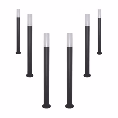 Borne Extérieure LED 1m IP65 220V pour Ampoule E27 (Pack de 6) – SILAMP